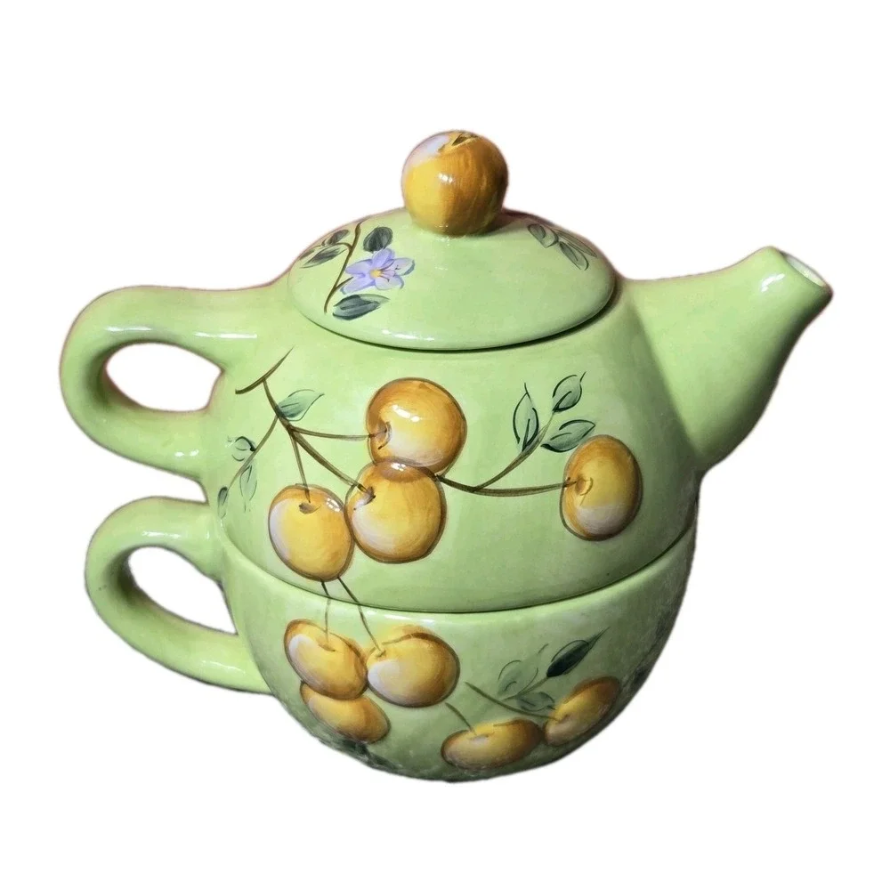 Gibson Teapot Teacup Home Fruit N Berries Tea For‎ One Claire Murray Pantryware